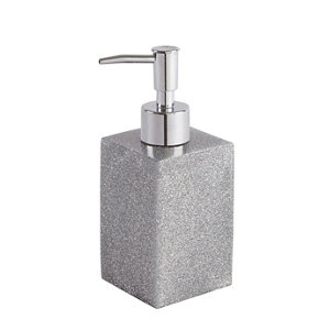 Cooke & Lewis Capraia Silver Glitter effect Soap dispenser