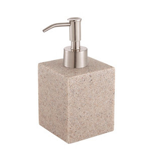 Cooke & Lewis Dvina Pebble Sandstone effect Soap dispenser