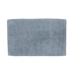 Cooke & Lewis Diani Celadon Cotton Tufty Slip resistant Bath mat (L)800mm (W)500mm
