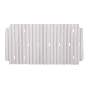 Drina White Thermoplastic elastomers (TPE) Non-reversible Slip resistant Rectangular Bath mat  (L)360mm (W)690mm (T)5mm