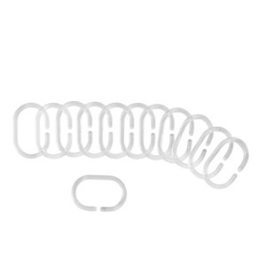 Cooke & Lewis Nira Clear Curtain ring  Pack of 12