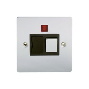 Image of Holder 13A Polished chrome effect Single Fused spur Switch