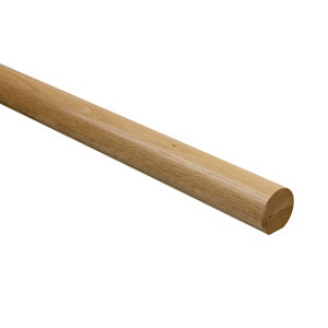Image of Traditional Natural Oak Rounded Handrail (L)2.4m (W)54mm