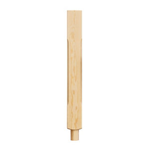 Image of Natural Pine Stop chamfered newel post (H)725mm (W)82mm
