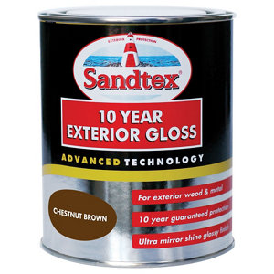 Sandtex Brown Gloss Metal & wood paint  750ml