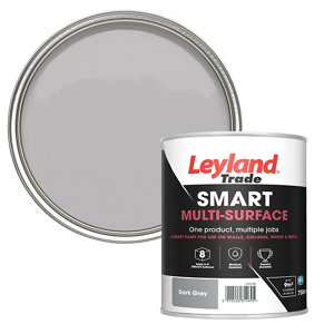 Leyland Trade Smart Dark grey Mid sheen Multi-surface paint  750ml