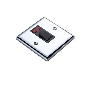 Image of Volex 20A Polished chrome effect Cooker Switch