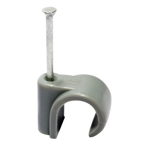 PolyPlumb Metal & plastic Pipe clip PB2215V2 (Dia)15mm  Pack of 20