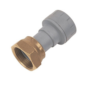 PolyPlumb Straight Push-fit Tap connector 15mm x 0.74"