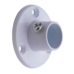 Image of Colorail White Die-cast metal Rail centre socket (Dia)19mm Pack of 2