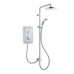 Mira Sprint dual White Chrome effect Electric Shower  10.8kW