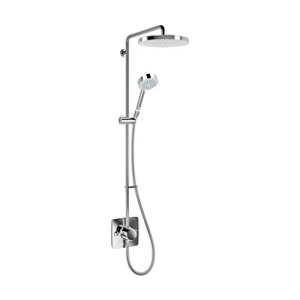 Mira Beacon 4-spray pattern Rear fed Chrome effect Thermostat temperature control Shower kit