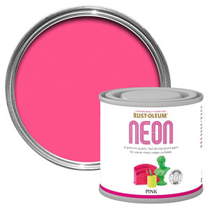 Rust-Oleum Pink Matt Multi-surface Neon paint  125ml