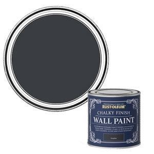 Rust-Oleum Chalky Finish Wall Graphite Flat matt Emulsion paint  125ml
