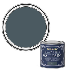 Rust-Oleum Chalky Finish Wall Deep sea Flat matt Emulsion paint  125ml