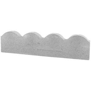 Image of Traditional Scalloped Grey Paving edging (H)150mm (W)600mm (T)50mm