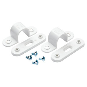Image of MK PVC 20mm White Spacer bar saddles Pack of 2