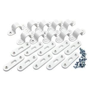 Image of MK PVC 20mm White Spacer bar saddles Pack of 10