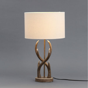 Inlight Hela Antler Matt Wooden Effect Incandescent Table Lamp