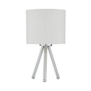 Inlight POLIS Mirrored Chrome & white LED Circular Table lamp