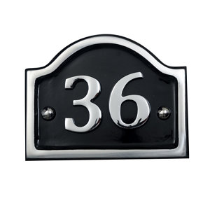 The House Nameplate Company Polished Aluminium House number 37  (H)115mm (W)115mm