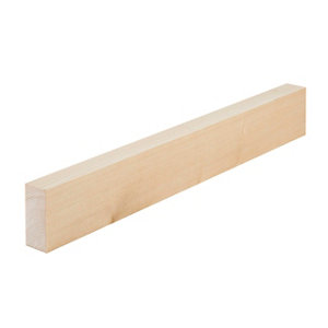 Smooth Planed Square edge Whitewood spruce Timber (L)2.4m (W)70mm (T)27mm  Pack of 4