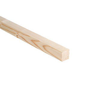 Smooth Planed Square edge Whitewood spruce Timber (L)2.4m (W)44mm (T)27mm  Pack of 8