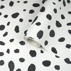Holden Décor Black & white Dalmatian Smooth Wallpaper