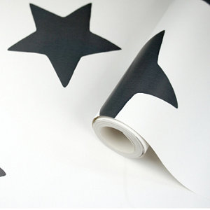 Holden Décor Black & white Star Smooth Wallpaper