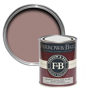Farrow & Ball Estate Sulking room pink No.295 Eggshell Metal & wood paint  0.75L