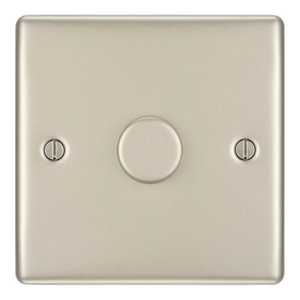 Image of British General 2 way Single Nickel effect Dimmer switch