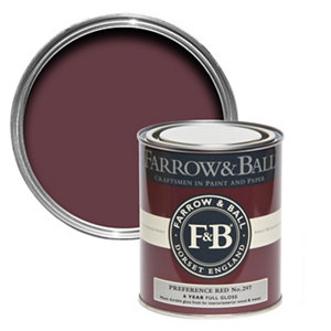 Farrow & Ball Preference red No.297 Gloss Metal & wood paint  0.75L