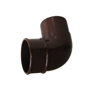 Image of FloPlast Brown Round 92.5° Offset Downpipe bend (Dia)68mm