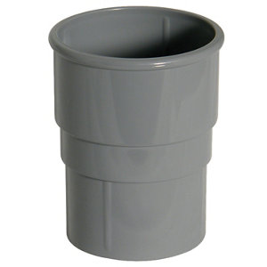 Image of FloPlast Grey Round Gutter socket (Dia)68mm