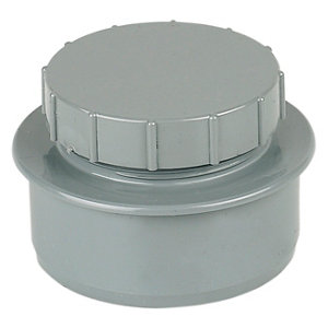 Image of FloPlast Ring seal soil Grey Access cap (Dia)110mm