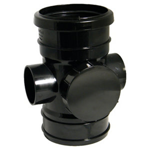 Image of FloPlast Ring seal soil Black Soil access pipe (Dia)110mm