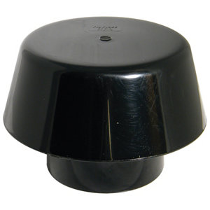 Image of FloPlast Black Push-fit Waste Pipe cowl (Dia)110mm