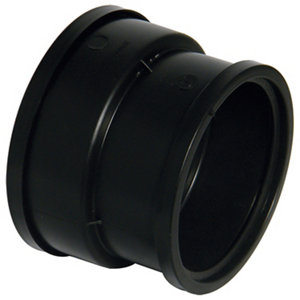 Image of FloPlast Black Underground drainage Waste pipe adaptor (Dia)110mm