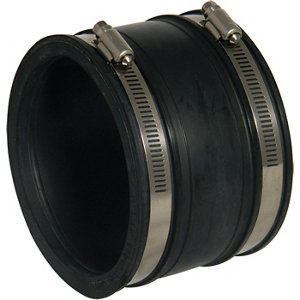 Image of FloPlast Black Push-fit Adjustable Underground drainage Coupler (Dia)115mm