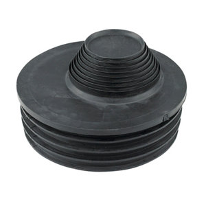Image of FloPlast Black Waste pipe adaptor (Dia)110mm