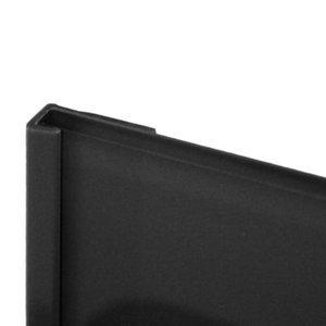 Image of Vistelle Vistelle Black Straight Panel end cap (L)2500mm (W)25mm