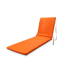 Cocos Plain colour Mandarin orange Sunlounger cushion (L)185cm x (W)55cm