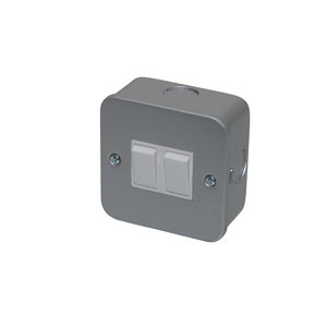 Image of Power Pro 10A 2 way Double Metal-clad switch