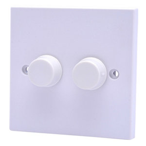 Image of Power Pro 1 way Double White Dimmer switch