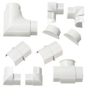 Image of D-Line White 10 Piece Trunking kit (W)40mm