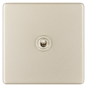 Image of Colours 10A 2 way Polished nickel effect Single Toggle Switch