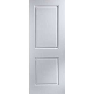 2 panel White Internal Door  (H)2040mm (W)826mm (T)40mm