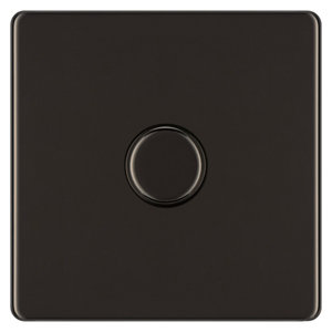 Image of Colours 2 way Polished black nickel effect Single Toggle Switch