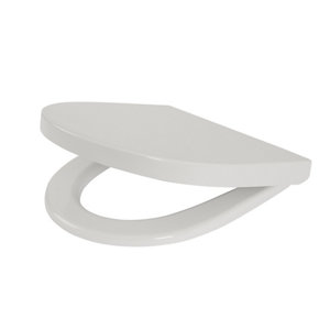 Image of Cooke & Lewis Angelica White Top fix Raised Soft close Toilet seat