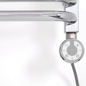 Image of Terma Chrome effect 200W Thermostatic Enamel heating element